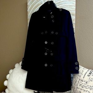 Gorgeous Black Pea Coat with so many button details! Looks Gorgeous!